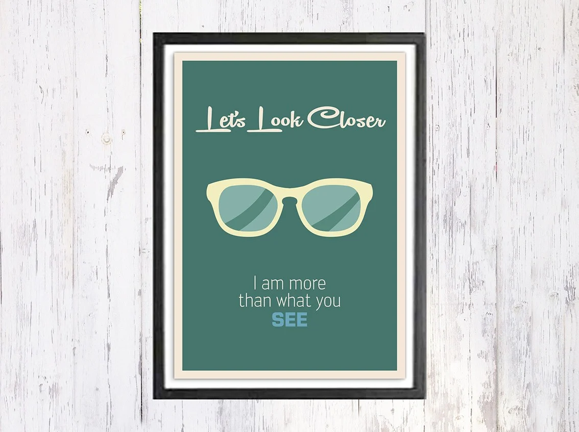 Lets Look Closer - תמונת רטרו, להדפסה עצמית