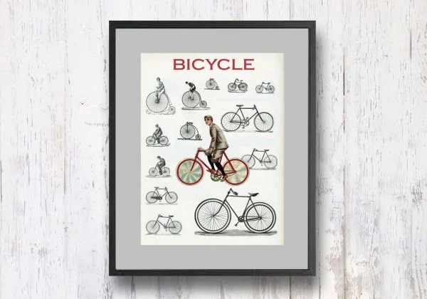 תמונת וינטאג׳ - Bicycle, אופניים, סדרת רטרו, הום סטיילינג, תמונה לבית, הדפס איכותי על נייר, רעיון למתנה