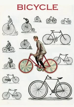 תמונת וינטאג׳ - Bicycle, אופניים, סדרת רטרו, הום סטיילינג, תמונה לבית, הדפס איכותי על נייר, רעיון למתנה – תמונה 2