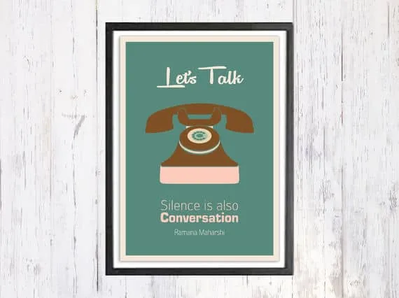 Lets Talk - תמונת רטרו, להדפסה עצמית
