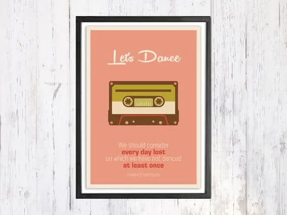 Lets Dance - תמונת רטרו, להדפסה עצמית