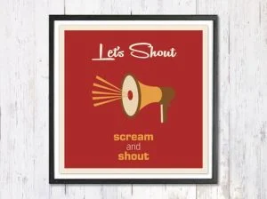Lets Shout - תמונת רטרו, להדפסה עצמית – תמונה 3