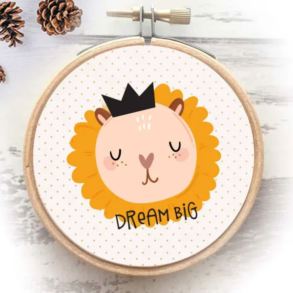 חישוק בד לחדר הילדים. Dream Big