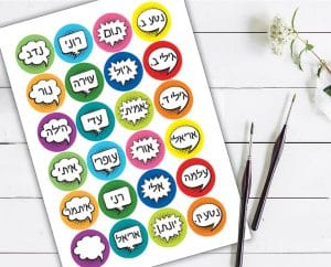 מדבקות שם מעוצבות, דגם קומיקס – תמונה 2