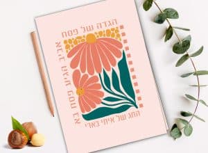 סט הגדות מצויירות ופרחוניות לליל הסדר – תמונה 2
