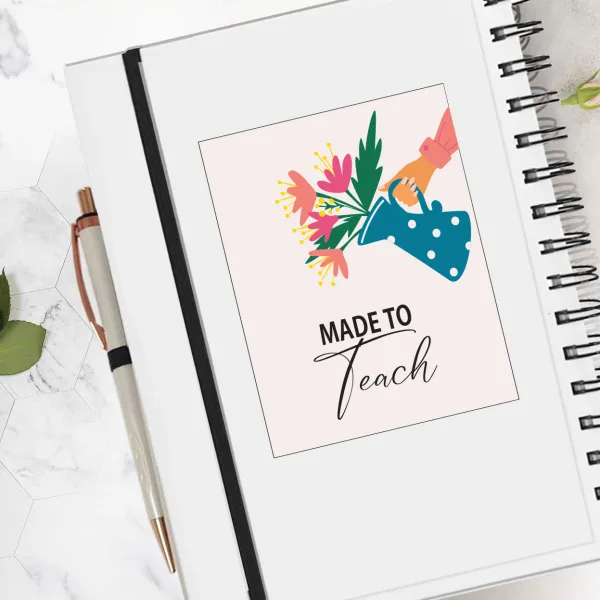 מחברת אישית עם שם כריכה קשה Made to Teach