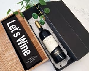 מארז לבקבוק יין בעיצוב אישי - Let's Wine