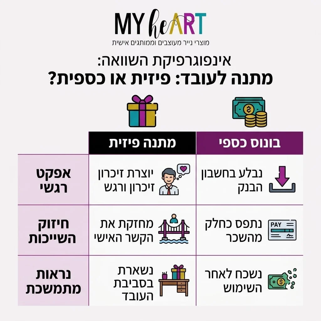 המדריך המלא למנהלי רווחה: איך לבחור מתנות לעובדים שבאמת יעריכו ב-2026 7 אינפוגרפיקה