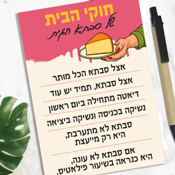״אצל סבתא הכל מותר״ - מגנט ״חוקי הבית״